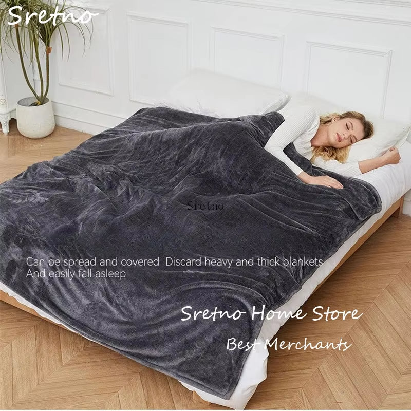 Heated Electric Blanket | 6 Heat Settings & Timer | Flannel Sherpa Throw