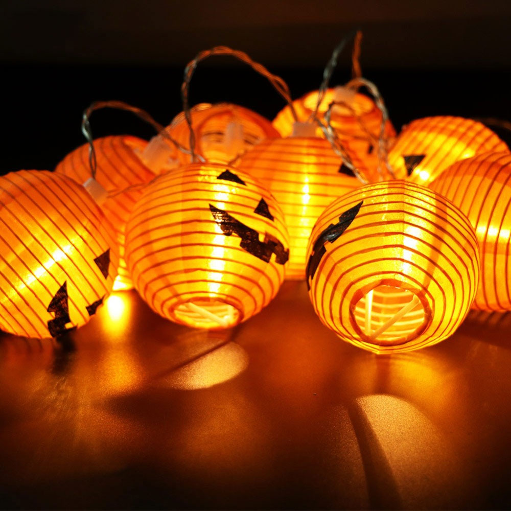 Halloween Pumpkin String Lights | 10 LED Warm White Decoration
