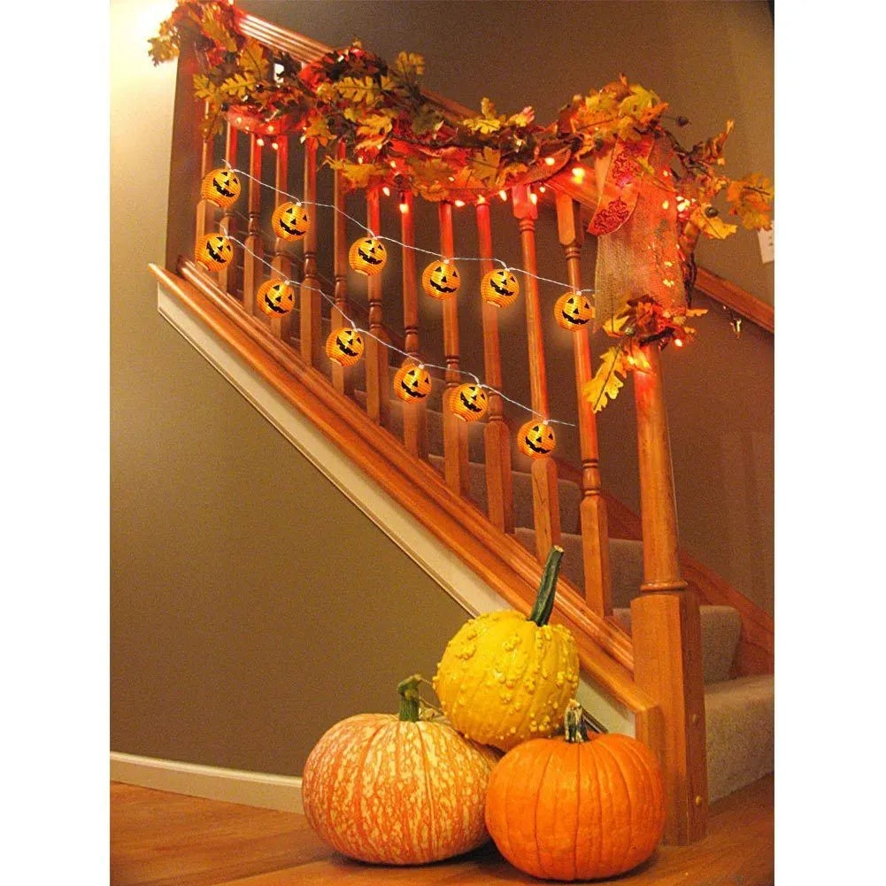 Halloween Pumpkin String Lights | 10 LED Warm White Decoration