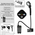 Portable Camping Shower — 6000mAh Rechargeable with Digital Display