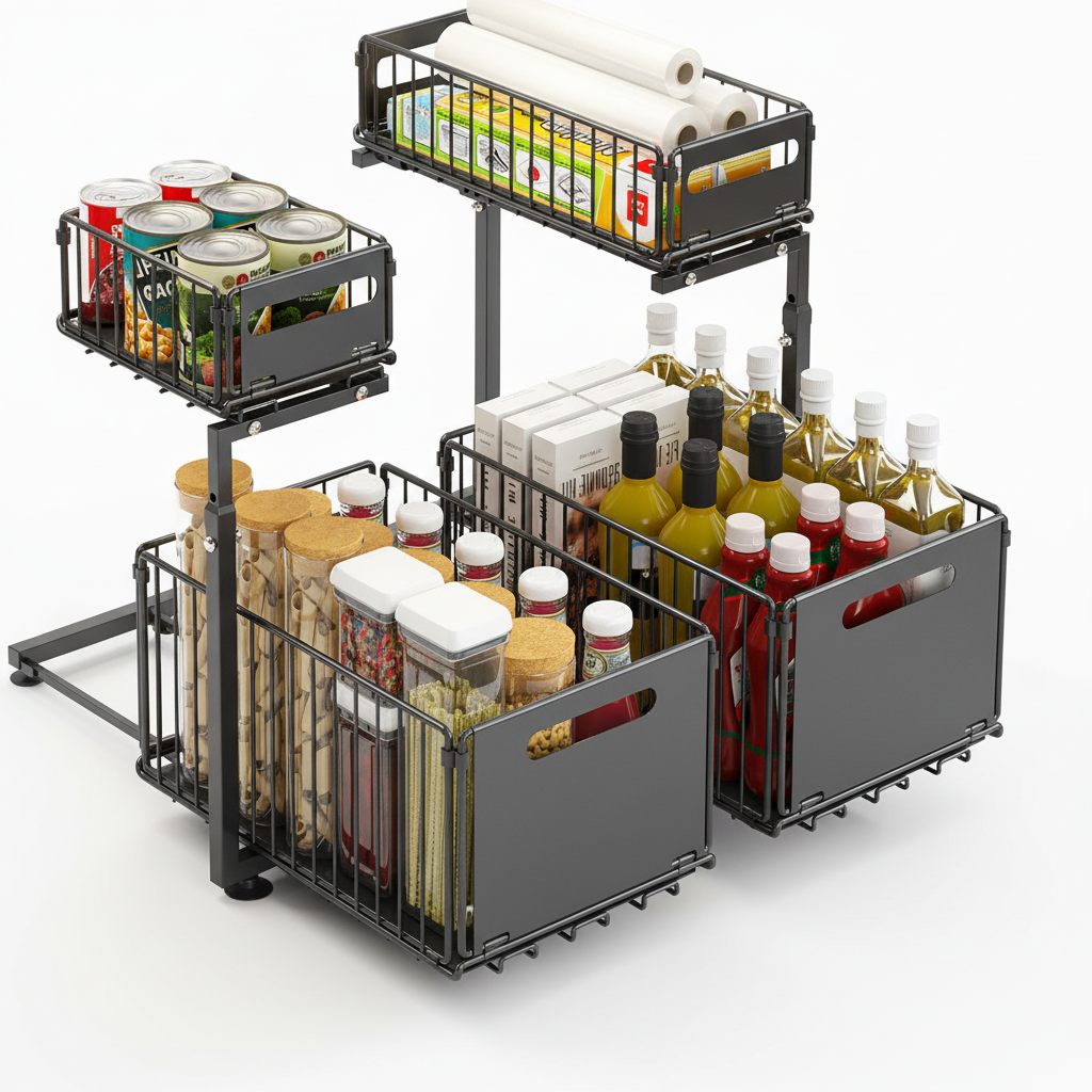2-Tier Pull-Out Cabinet Organiser Cover