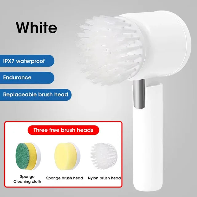 Electric Spin Scrubber Pro, 5 in 1 Electric Cleaning Brush