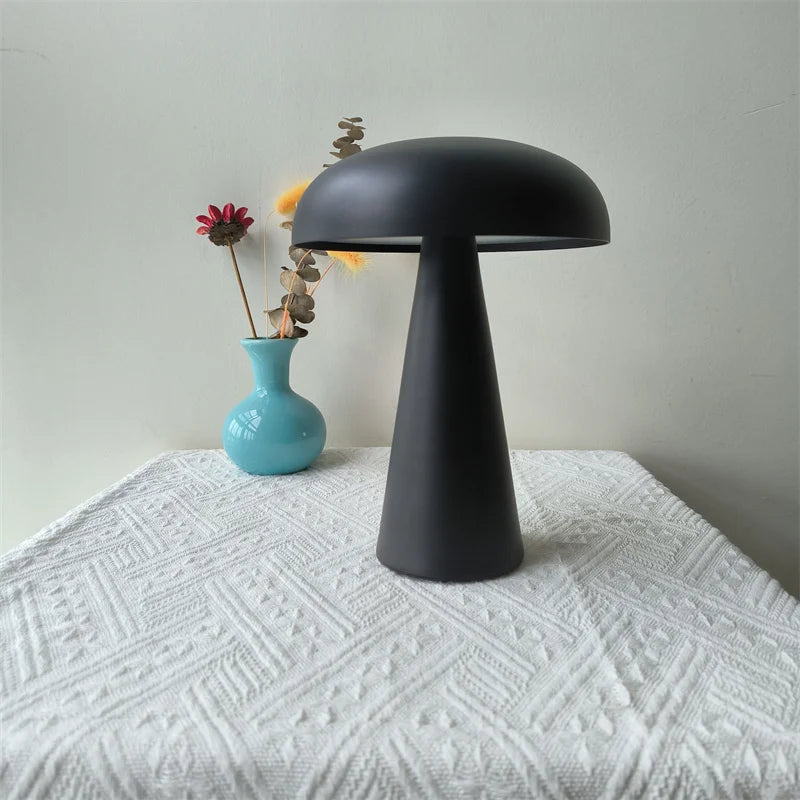 Rechargeable Touch Mushroom Table Lamp | 3-Level Dimmable Bedside Light