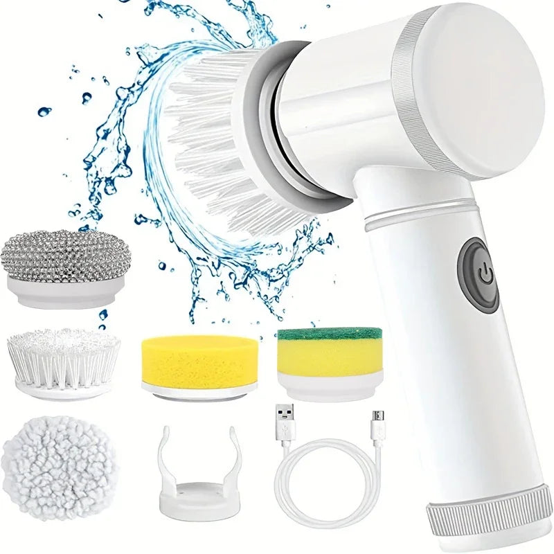 Electric Spin Scrubber Pro, 5 in 1 Electric Cleaning Brush