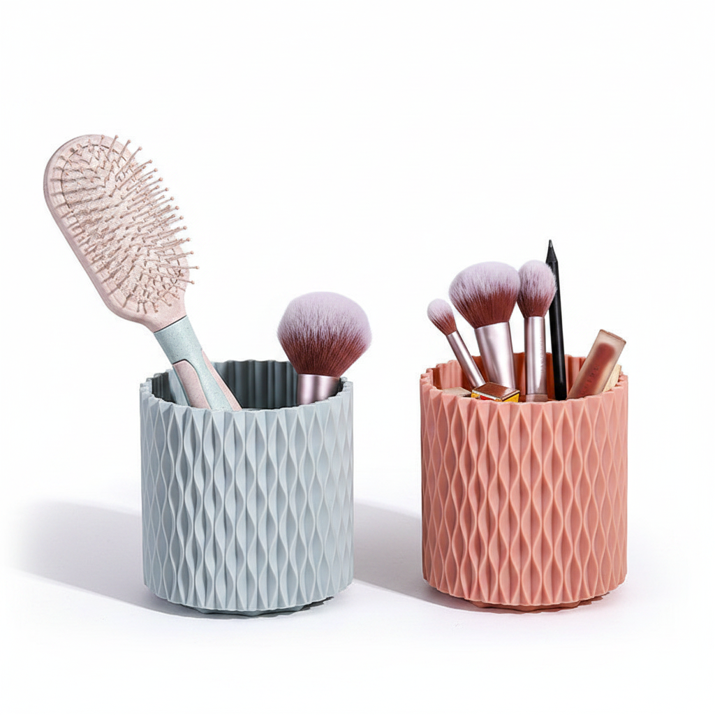 360 Rotating Makeup Brush Bucket Cover