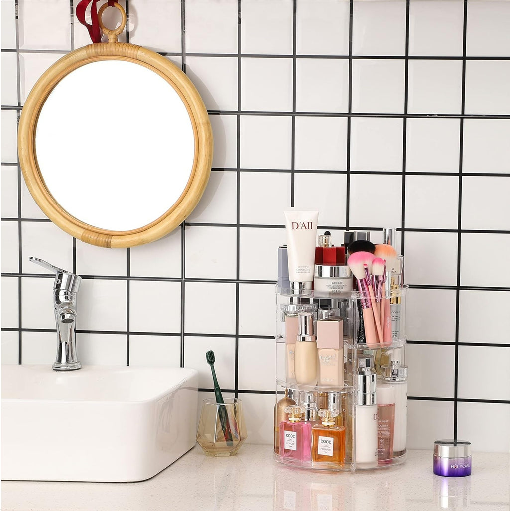 Rotating Cosmetic Storage Rack