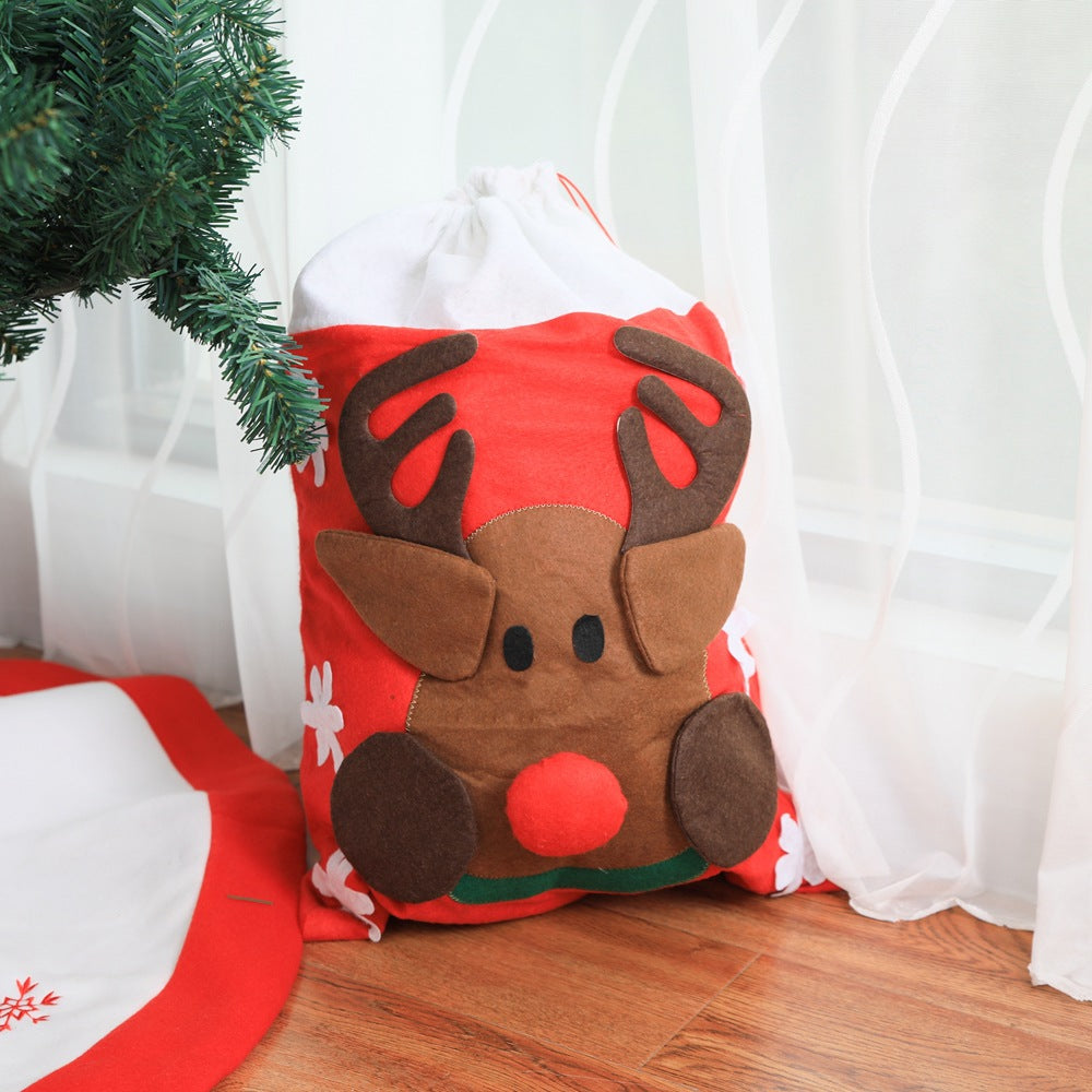 Large Christmas Gift Bag | Festive Cartoon Design