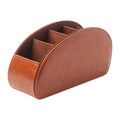 5-Slot Remote Control & Device Organiser — PU Leather Desktop Holder