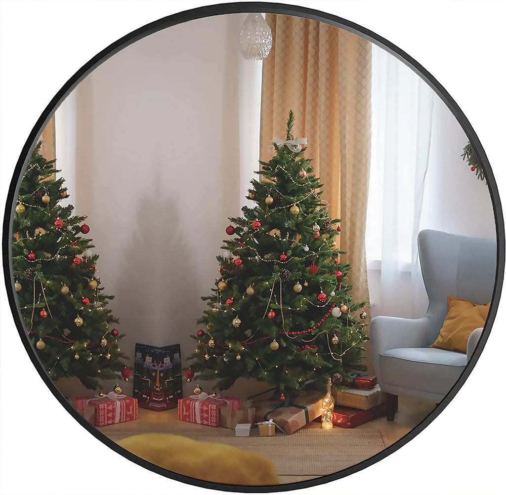 Round Black Bathroom Mirror | 16 Inch