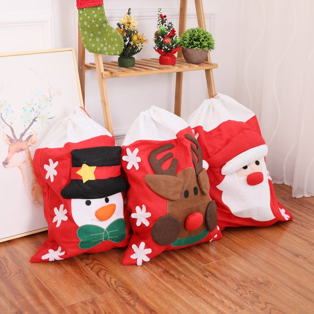 Large Christmas Gift Bag | Festive Cartoon Design