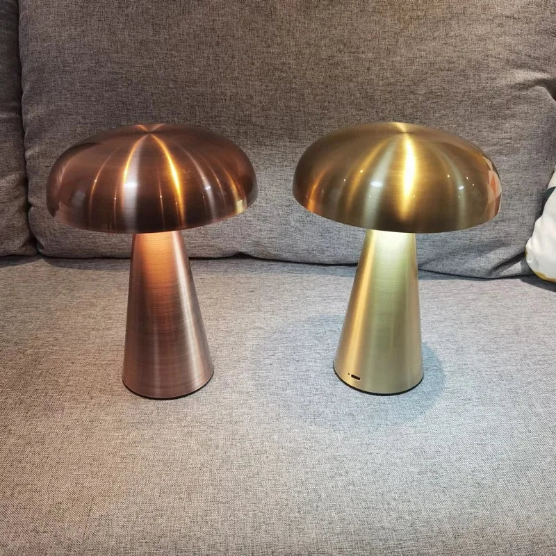 Rechargeable Touch Mushroom Table Lamp | 3-Level Dimmable Bedside Light