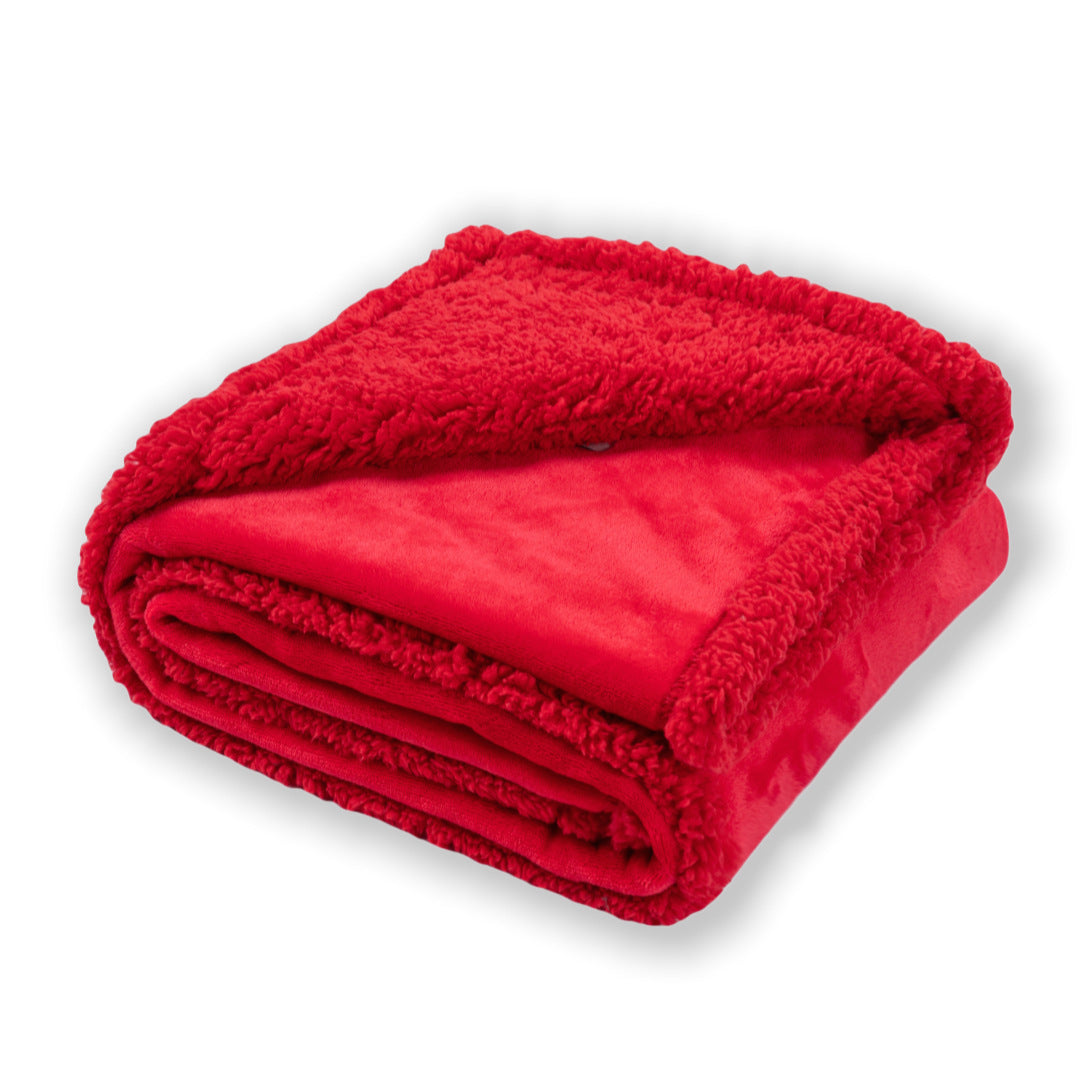 Waterproof Sherpa Fleece Throw Blanket | Soft Plush Cosy Blanket