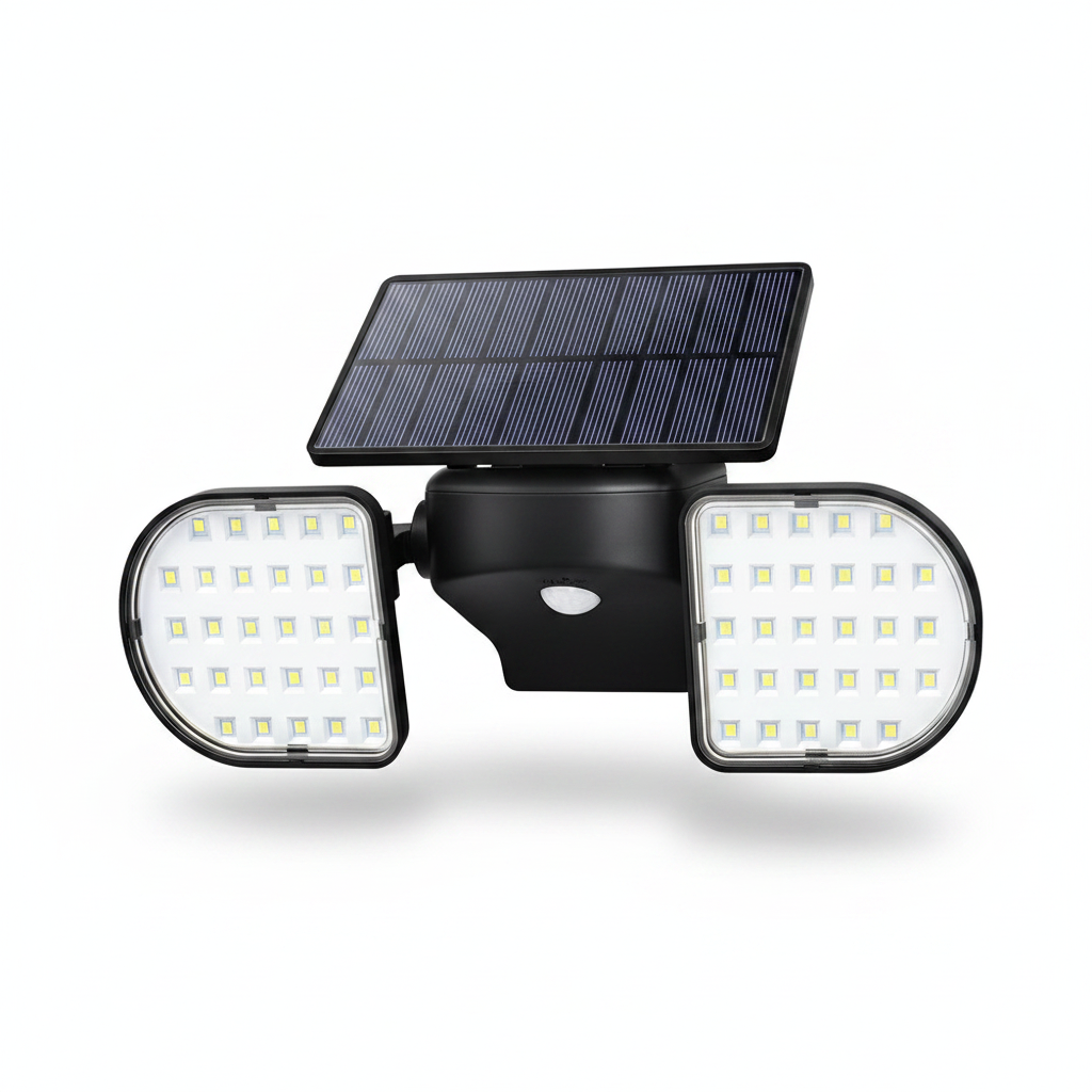 56 LED Dual-Head Solar Security Wall Light Cover