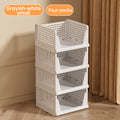 4 Pack Stackable Closet Organiser Bins