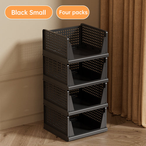 4 Pack Stackable Closet Organiser Bins