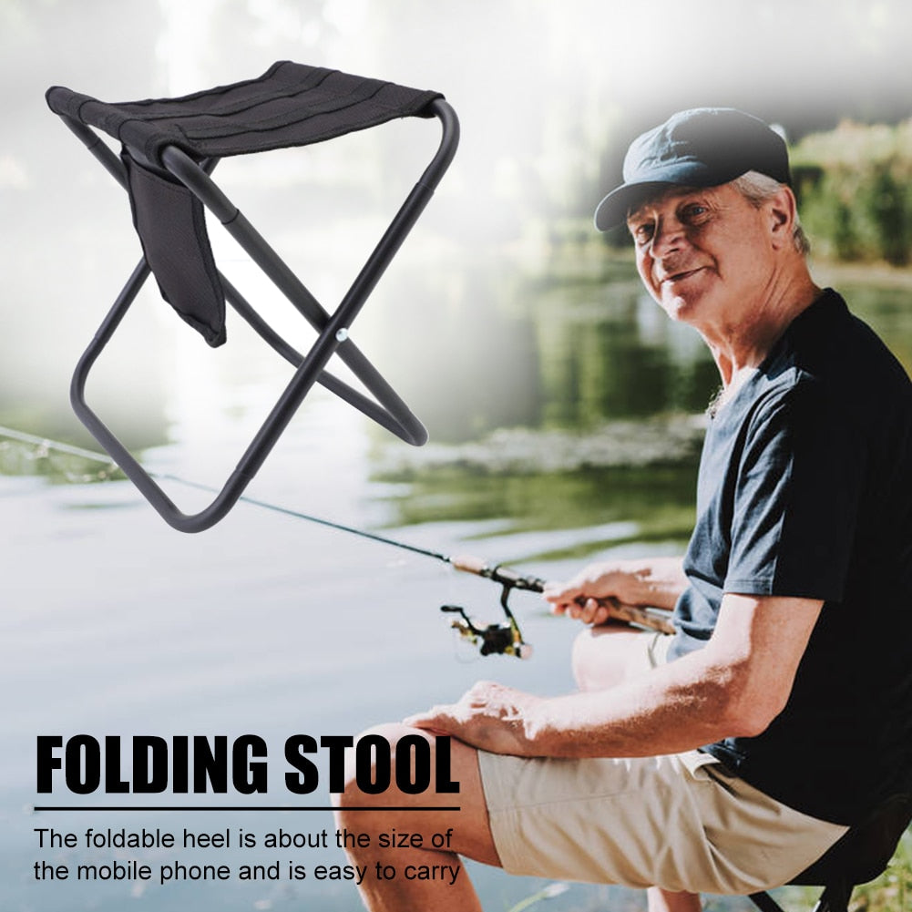 Lightweight Folding Camping Stool | Portable Aluminium Seat with Storage Bag