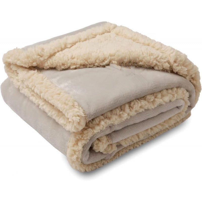 Waterproof Sherpa Fleece Throw Blanket | Soft Plush Cosy Blanket