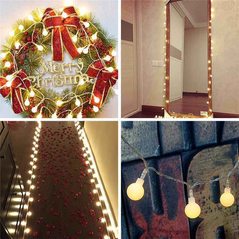 Cherry Ball Fairy String Lights | Battery Operated Outdoor Patio Garland