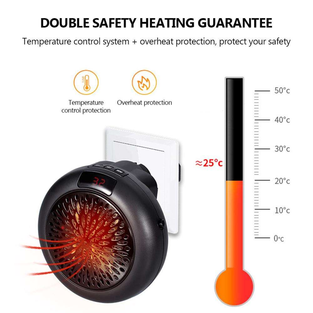 Mini Portable Electric Air Heater — Desktop & Wall Mountable