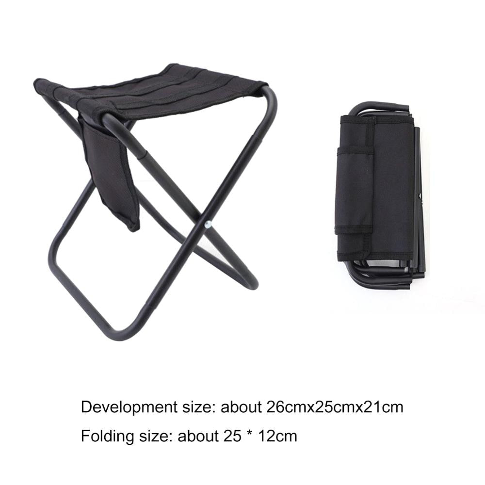 Lightweight Folding Camping Stool | Portable Aluminium Seat with Storage Bag