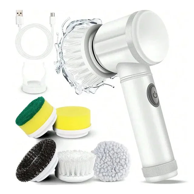 Electric Spin Scrubber Pro, 5 in 1 Electric Cleaning Brush