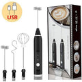 3-Piece Electric Milk Frother & Whisk Set