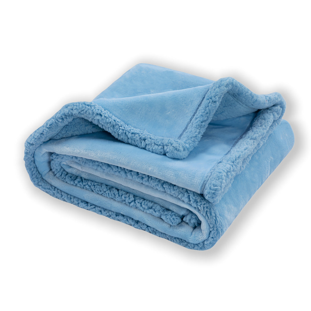 Waterproof Sherpa Fleece Throw Blanket | Soft Plush Cosy Blanket