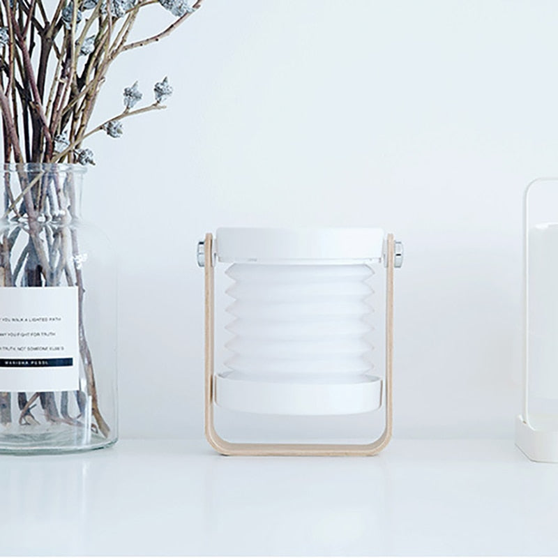 Wooden Portable Lantern Lamp