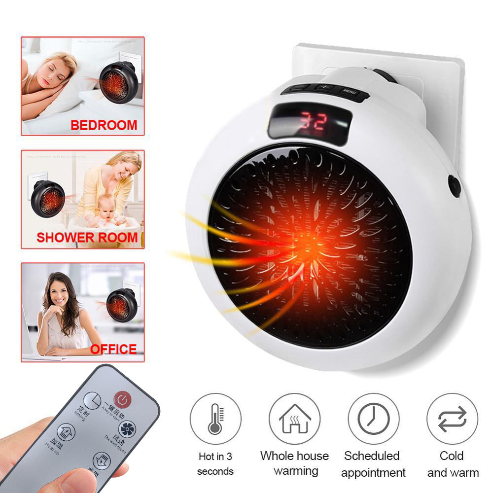 Mini Portable Electric Air Heater — Desktop & Wall Mountable