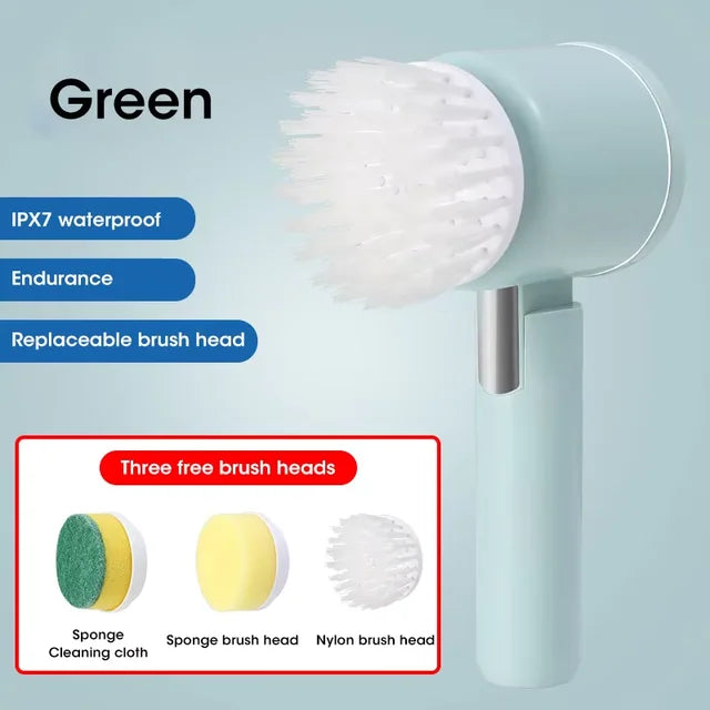 Electric Spin Scrubber Pro, 5 in 1 Electric Cleaning Brush