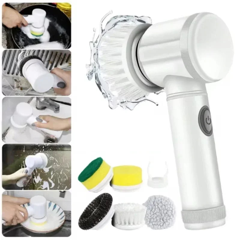Electric Spin Scrubber Pro, 5 in 1 Electric Cleaning Brush