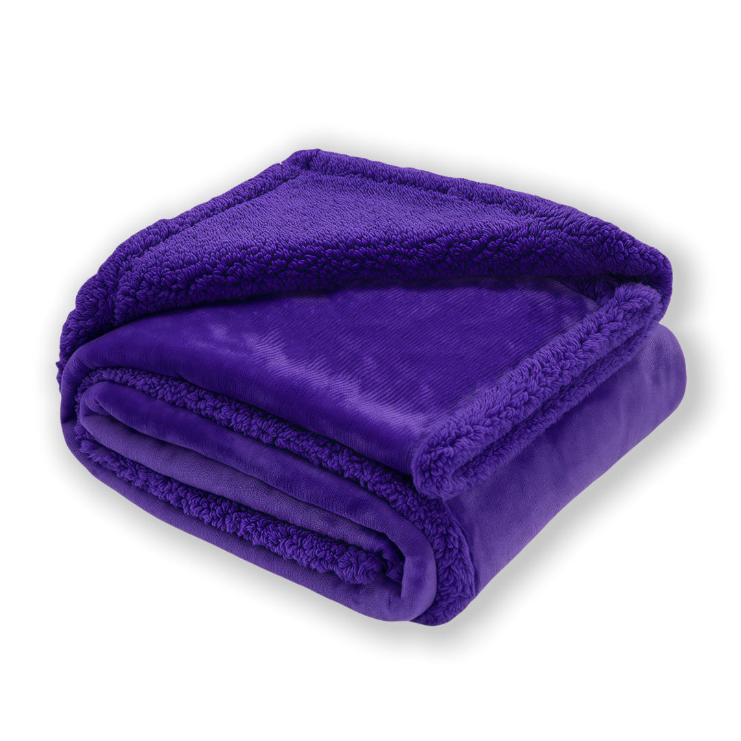Waterproof Sherpa Fleece Throw Blanket | Soft Plush Cosy Blanket