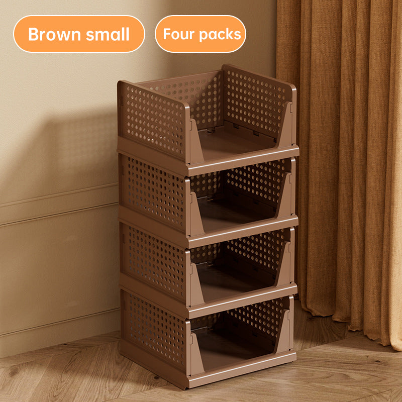 4 Pack Stackable Closet Organiser Bins