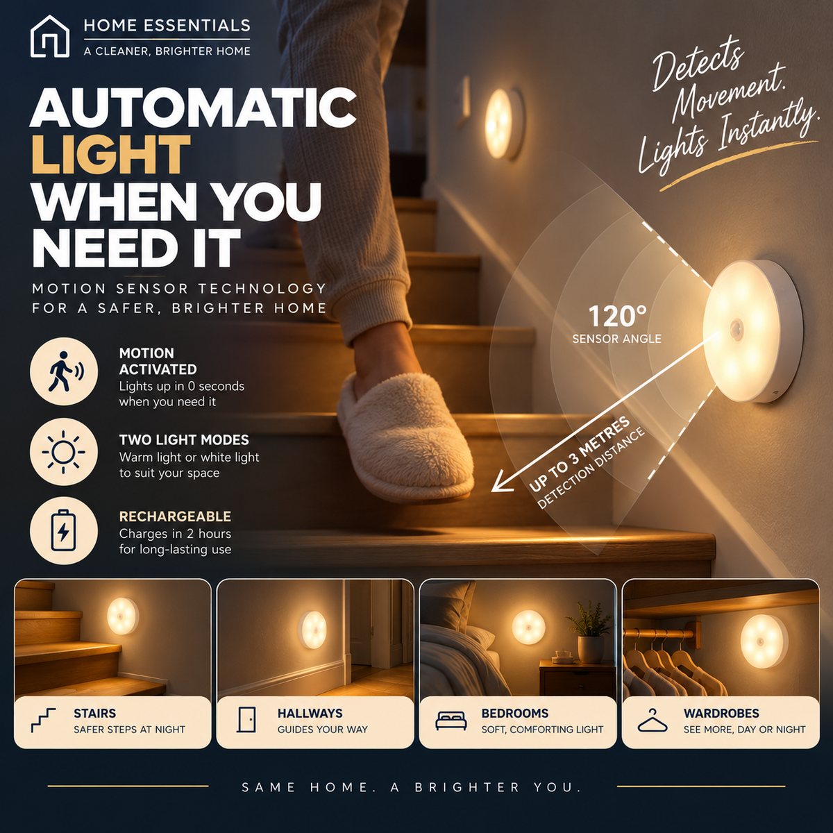 Motion Sensor Wireless Night Light