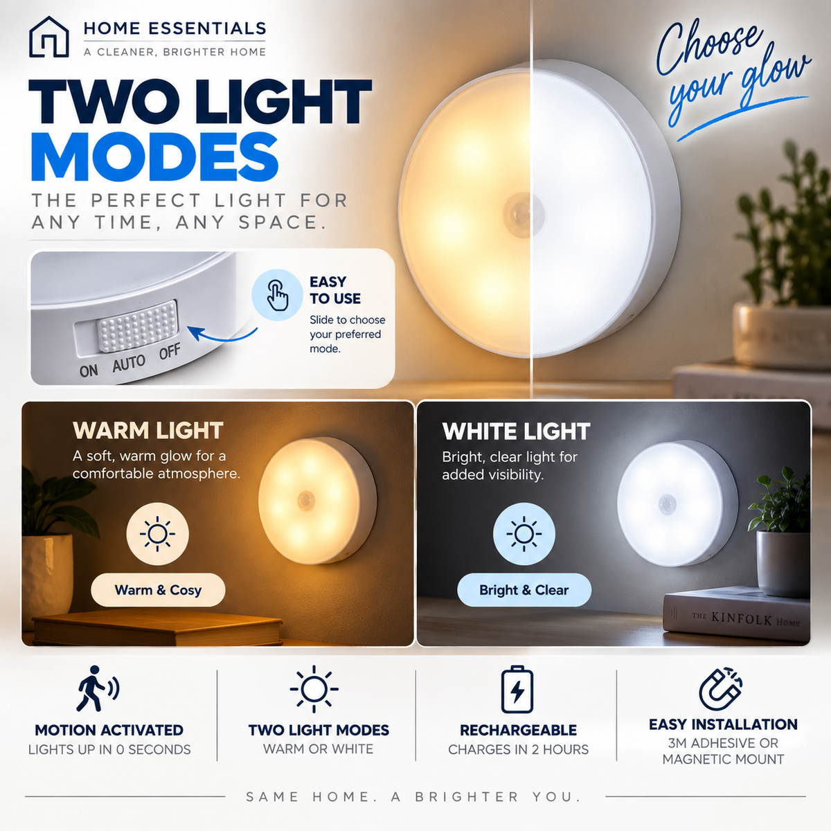 Motion Sensor Wireless Night Light