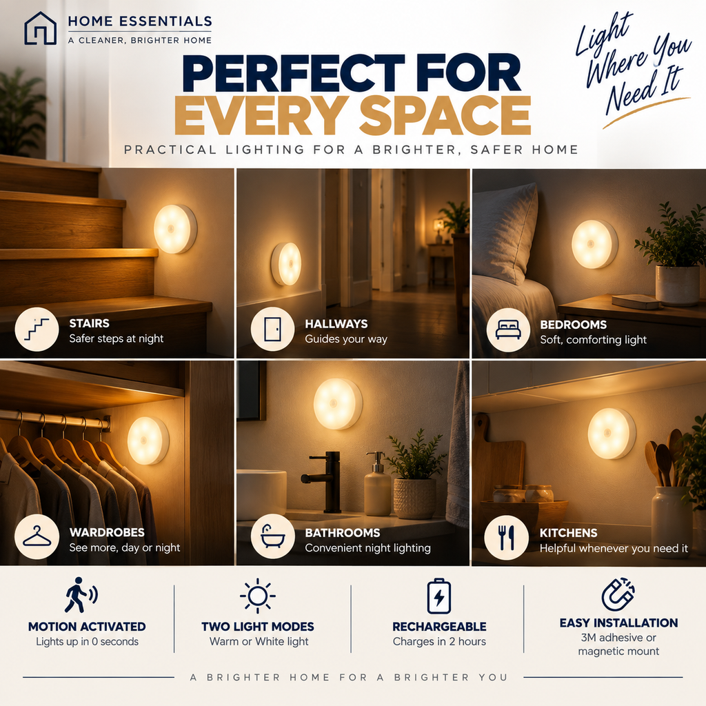 Motion Sensor Wireless Night Light