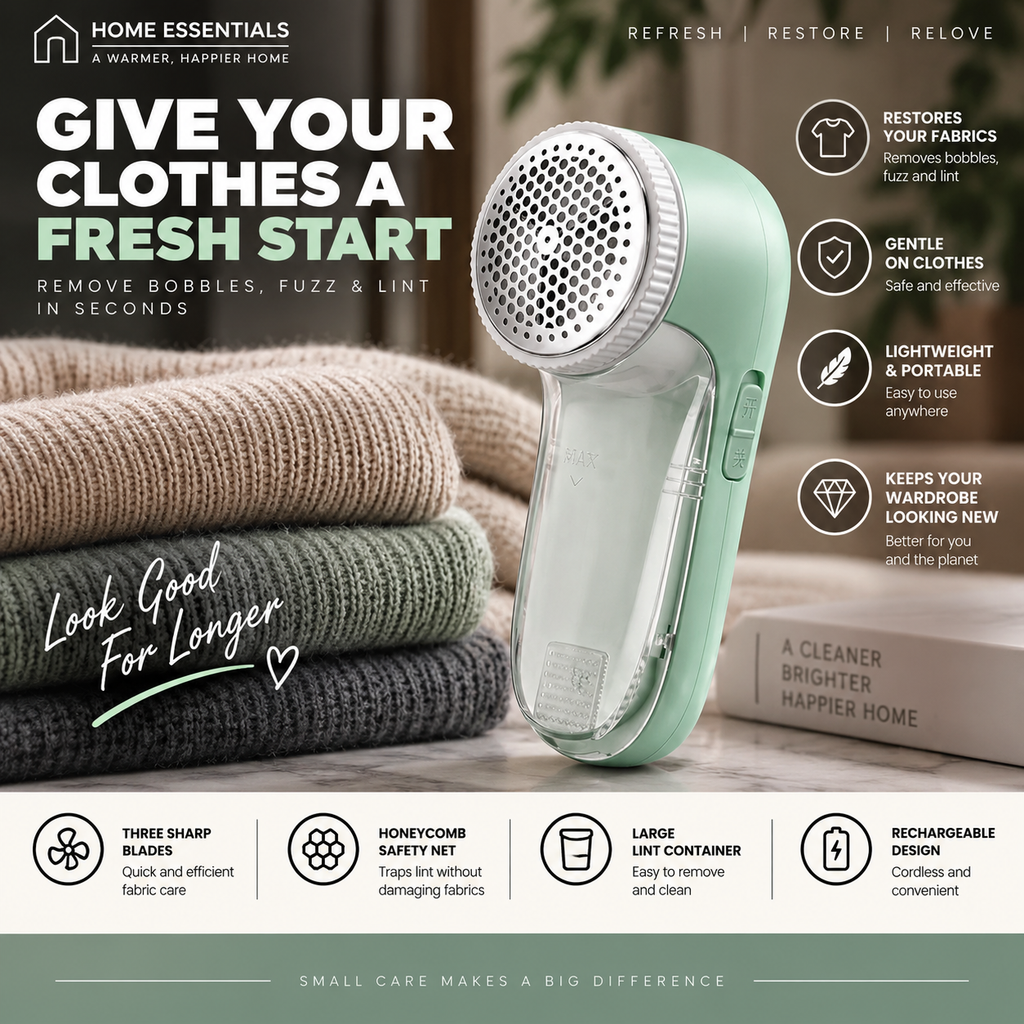 Portable Fabric Lint Remover & Bobble Shaver