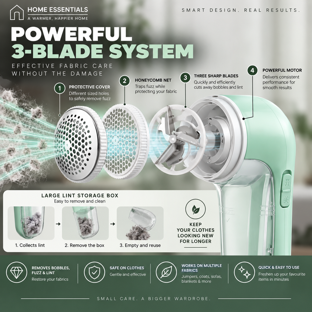 Portable Fabric Lint Remover & Bobble Shaver