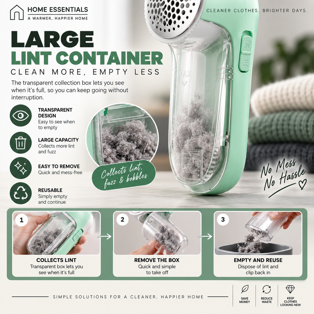 Portable Fabric Lint Remover & Bobble Shaver