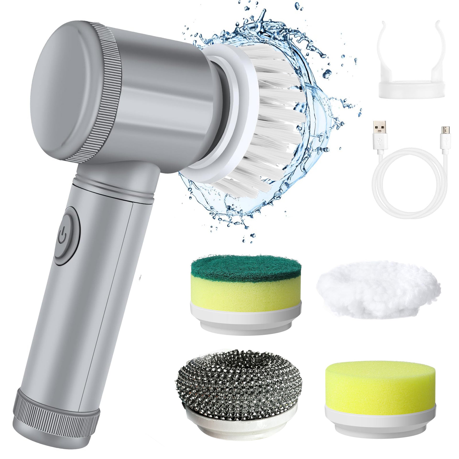 Electric Spin Scrubber Pro, 5 in 1 Electric Cleaning Brush