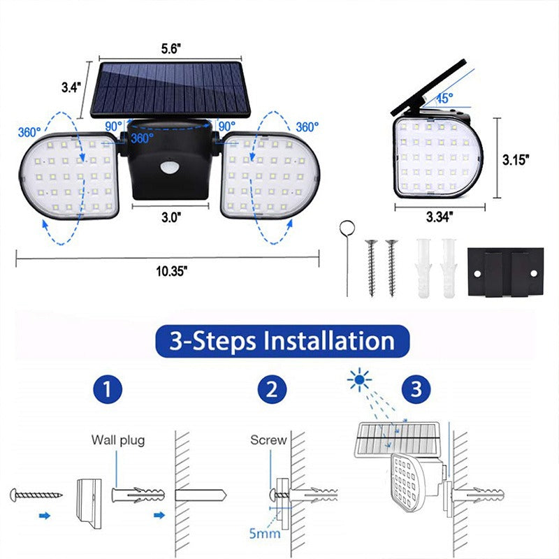 Solar Motion Sensor Wall Light