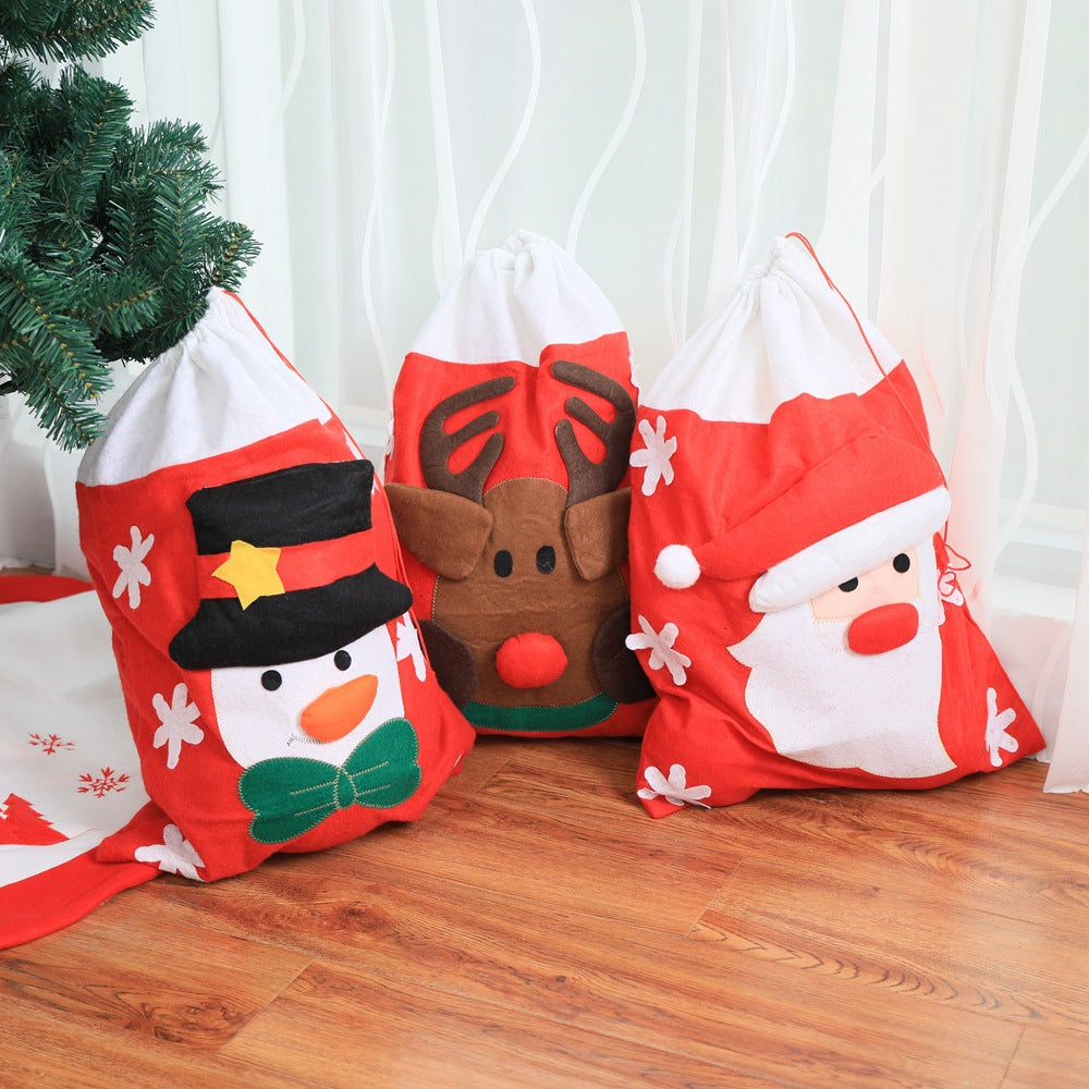 Large Christmas Gift Bag | Festive Cartoon Design