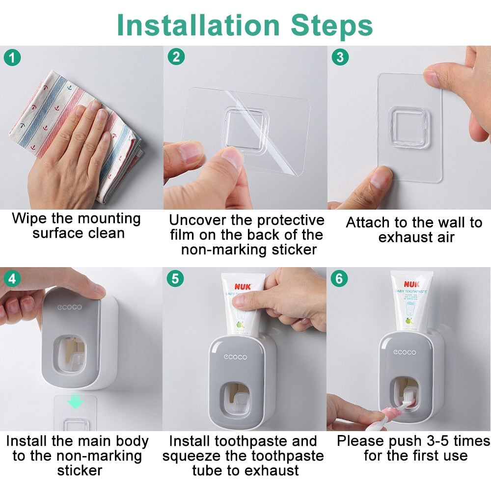 Wall-Mount Toothbrush Holder