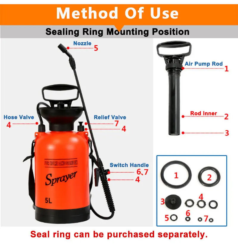 3/5L Pressure Garden Sprayer