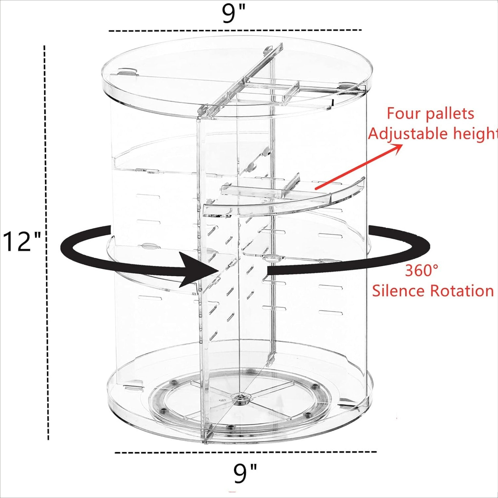 Rotating Cosmetic Storage Rack