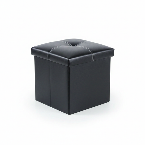 Foldable Ottoman Storage Stool Cover