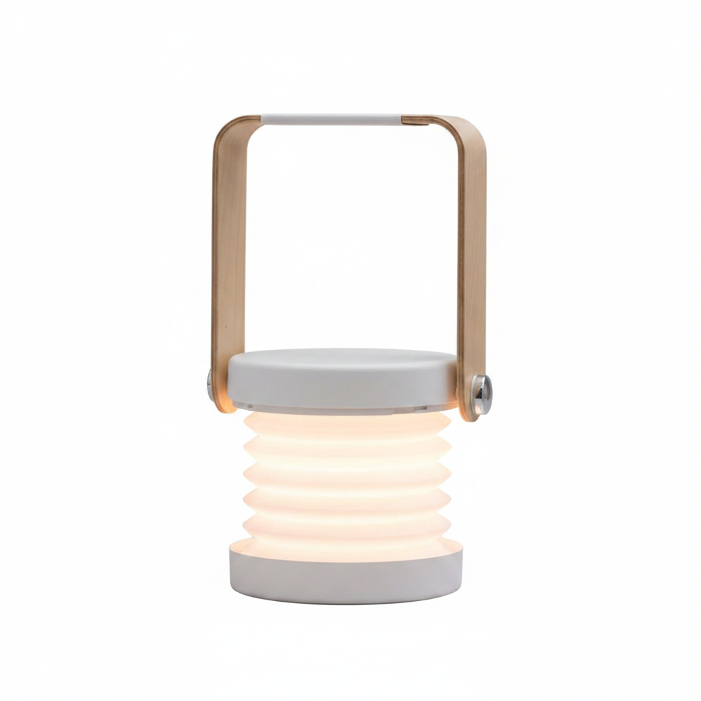 Wooden Handle Folding LED Lantern Lamp Cover